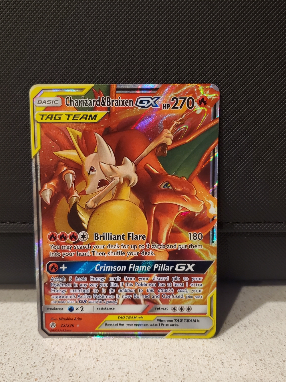Pokemon Charizard & Braixen GX Trading Card